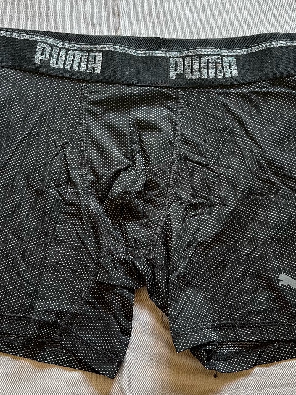 Puma Black Microdot Boxer Briefs with Logo Waistband